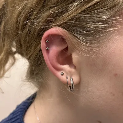 Przekłuwanie chrząstki (Helix, Conch, Tragus) - Gentle Piercing